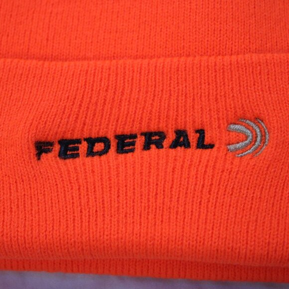 Federal Ammo Unisex Neon Orange Knit Cuff Beanie – NWOT - Picture 3 of 7
